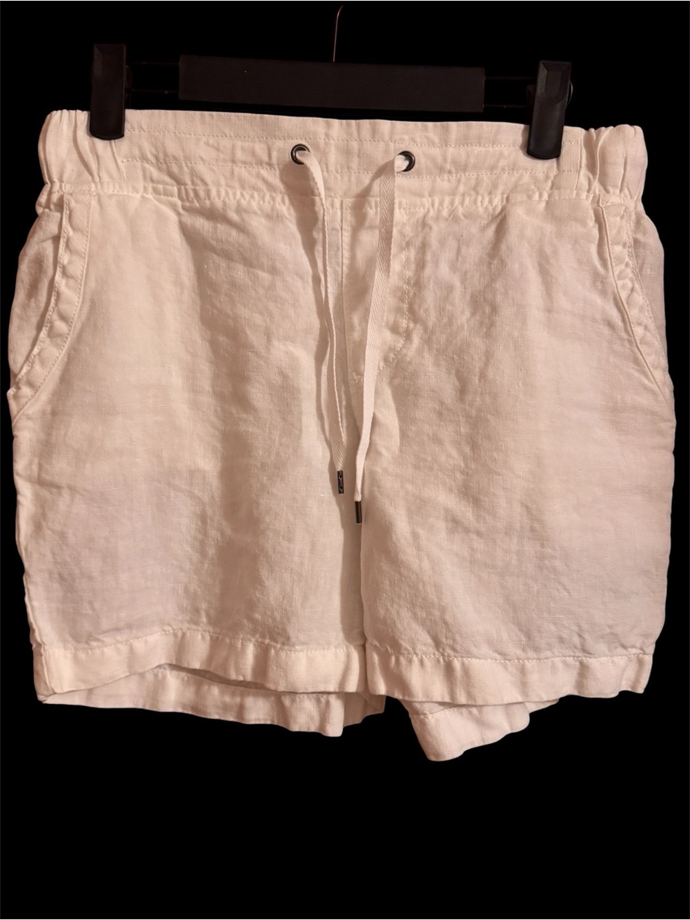 L.L. Bean Women’s White Linen Drawstring Shorts Size 4
